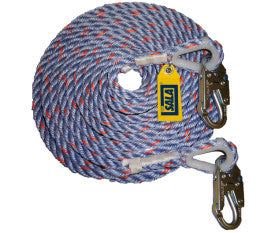 3M™ DBI-SALA® ROPE LIFELINE WITH 2 SNAP HOOKS, 1202753C, 30 FT (9 M)