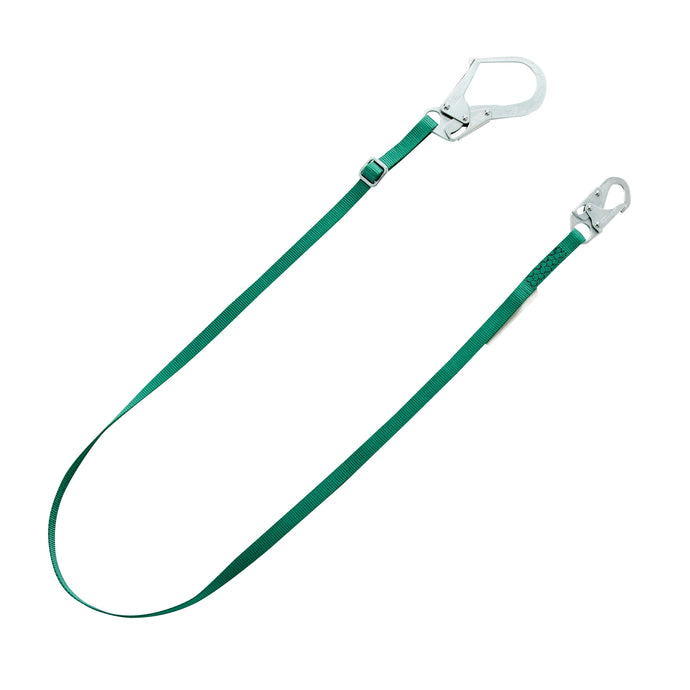 MSA V-Series standard single-leg adjustable restraint lanyard, 8',36CL large snaphooks