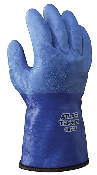 SHOWA  282 TEMRES ATLAS GLOVES,  INSULATED POLYURETHANE COATING, ACRYLIC SHELL