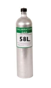 MSA Calibration Cylinder, Gas, 58 L, (H2S)-10 PPM