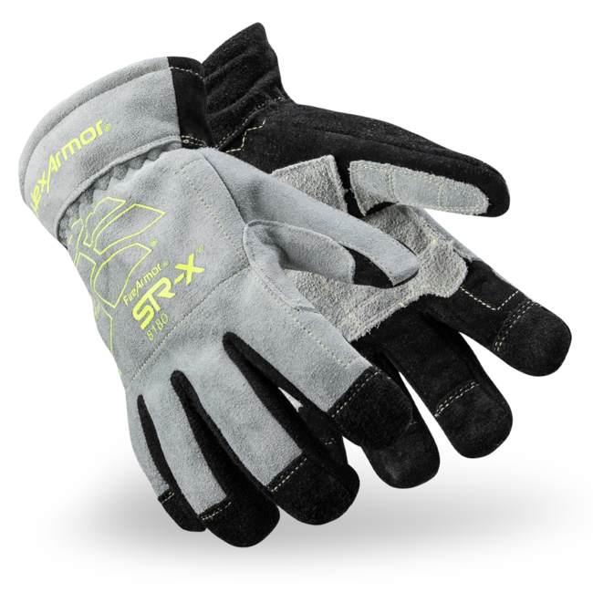 HEXARMOR FIREARMOR® FIRE FIGHTER GLOVES WITH GAUNTLET CUFF - SR-X® 8180