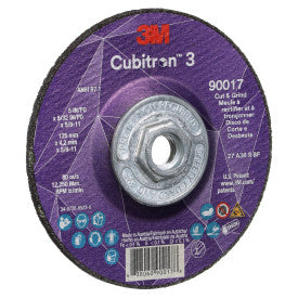 3M™ CUBITRON™ 3 CUT AND GRIND WHEEL, 90017, 36+, T27, 5 IN X 5/32 IN X 5/8 IN-11 (125 X 4.2 MM X 5/8-11 IN), ANSI, 10 EA/CASE