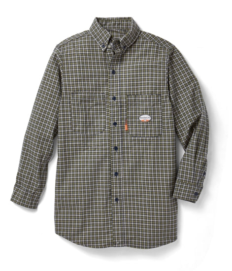 RASCO GREEN PLAID LONG SLEEVE FR SHIRT - FR0824GN