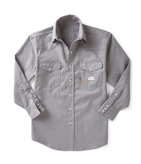 RASCO GREY LIGHTWEIGHT WORK SHIRT, GREY, SIZE LARGE, FR1003GY-L