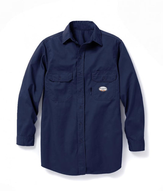 RASCO NAVY BLUE FR UNIFORM LONG SLEEVE WORK SHIRT - FR1303NV