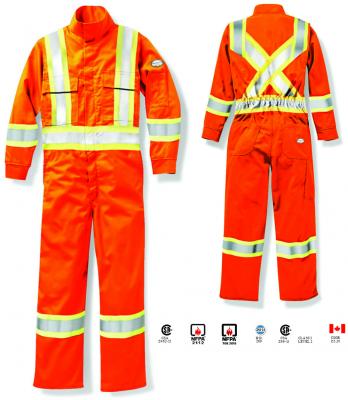 RASCO ORANGE HI-VIS PREMIUM NFPA FR COVERALL - FR8005OH