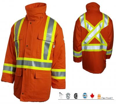 RASCO FR 88/12 HI VIS SAFETY LINED PARK -  FR8206OH