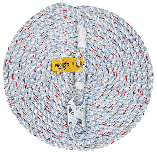 3M™ PROTECTA® ROPE LIFELINE WITH SNAP HOOK, SSR100-50, 50 FT (15 M) ; SSR100-50